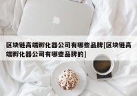 区块链高端孵化器公司有哪些品牌[区块链高端孵化器公司有哪些品牌的]