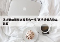 区块链公司概念股龙头一览[区块链慨念股龙头股]