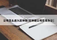 公司怎么进入区块链[区块链公司在家办公]